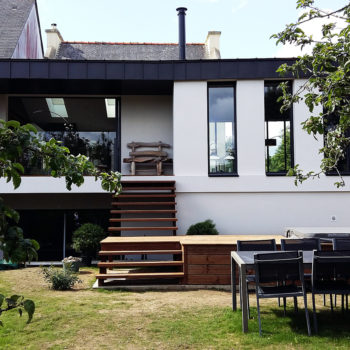 Maison BL – Extension contemporaine d’une maison bretonne des années 30 – VANNES – MORBIHAN – BRETAGNE